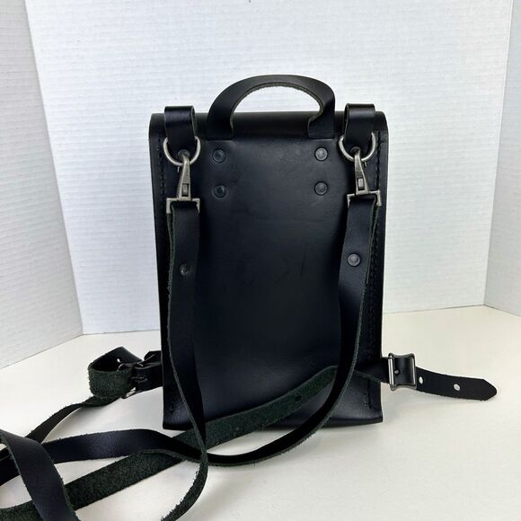 Mifland Bedford Bag USA Made Full Leather Backpack Black Rucksack Adjustable Med main image 10